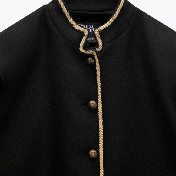 Black Cropped Jacket Zara - Picture 2 of 5